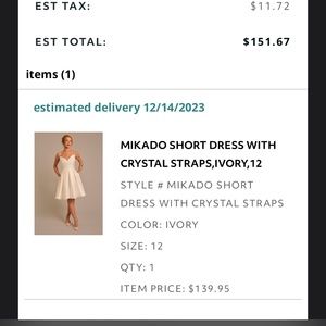 David’s Bridal Ivory Dress